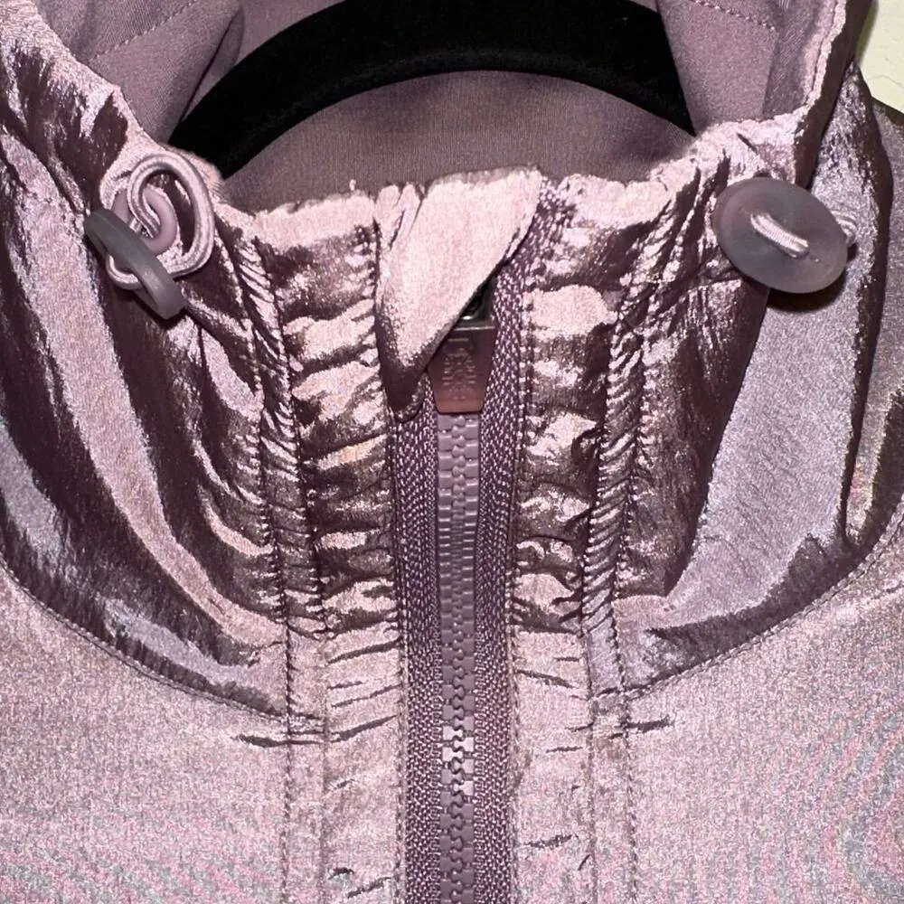 FP Movement Lined Windbreaker Cropped Half Zip Purple Jacket - Image 2