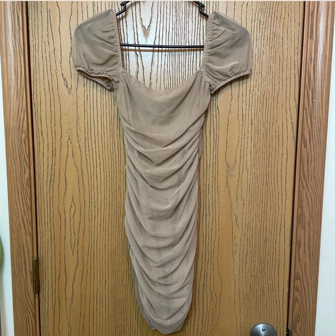 Charvi Mini Dress Tan - Image 4