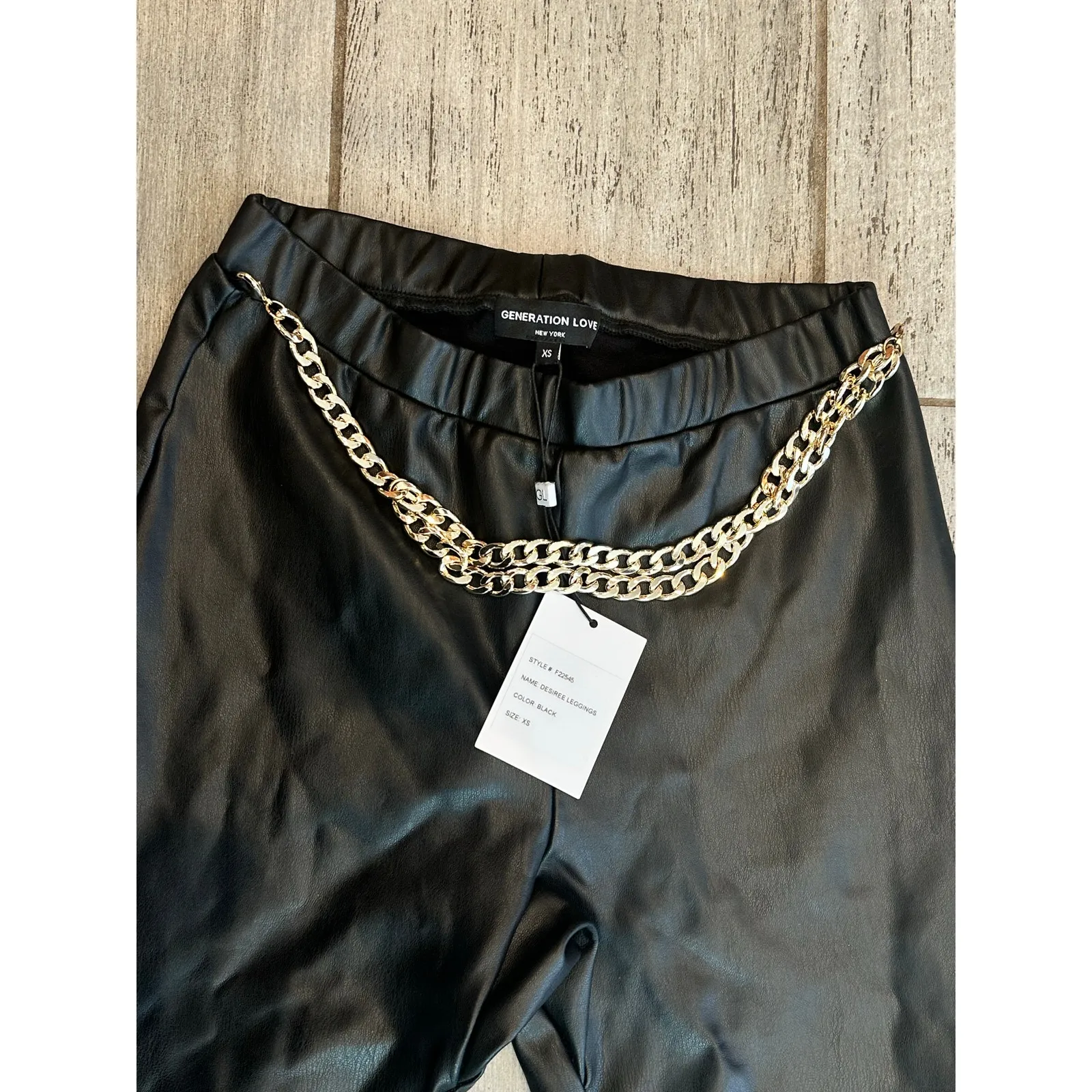 NEW NWT Generation Love Desiree Vegan Leather Leggings size XS - Image 6