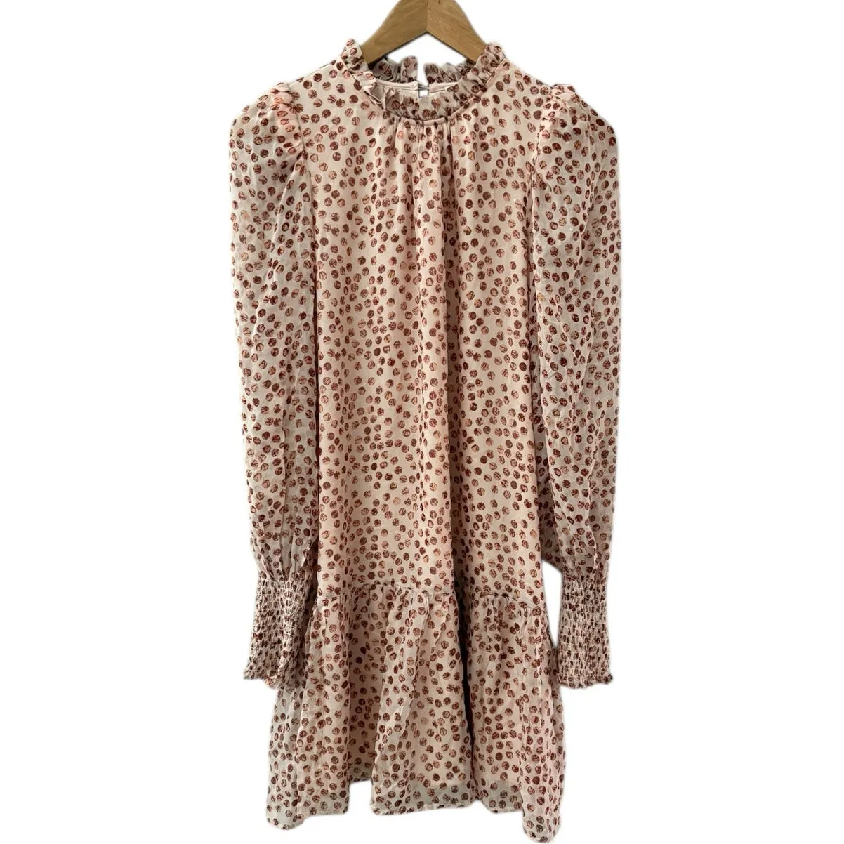 Marie Oliver‎ Irena Silk Blend Shift Dress Cosmo Dot Size Small - Image 4