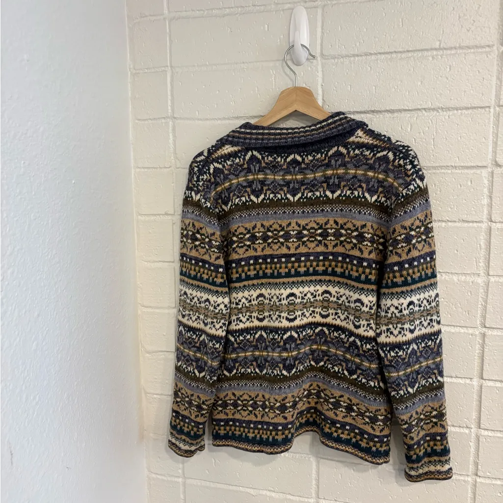 Vintage tiara international fall zip up sweater Brown Size M - Image 3