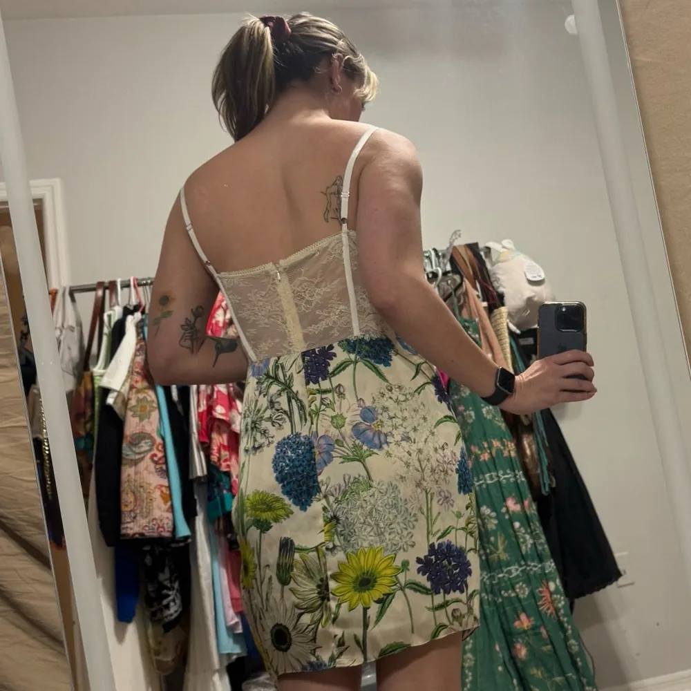 Katie May Man Whisperer Dress white Paisley Lace Bodice Mini - Image 7