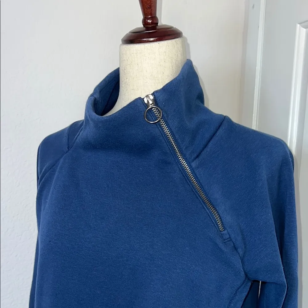 Athleta ‎ Navy Asymmetrical Zip Pullover - Image 14
