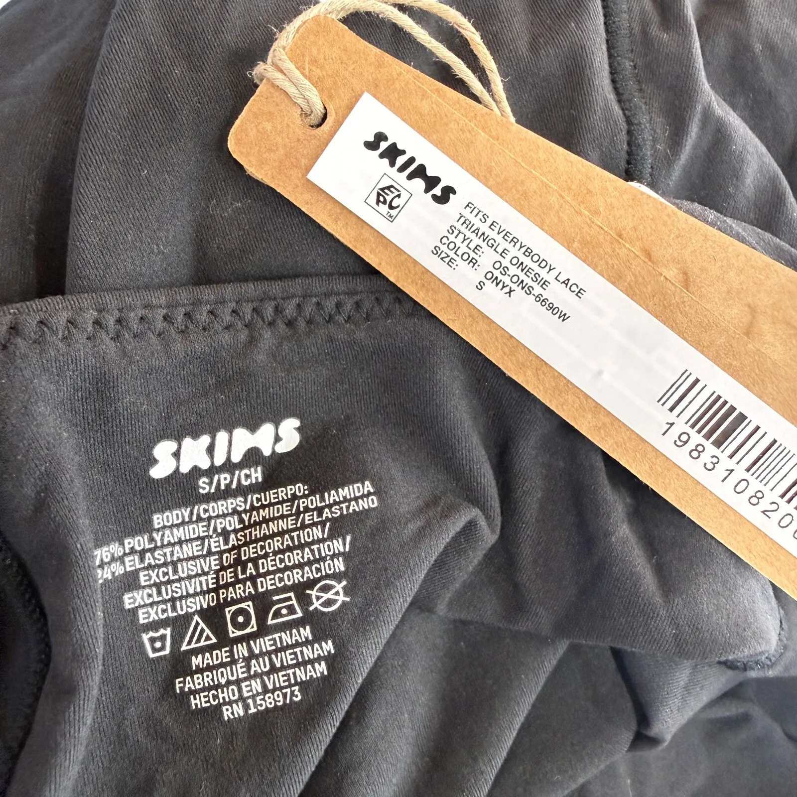 Skims Fits Everybody Lace Triangle Onesie Bodysuit New with tags Size Small - Image 3