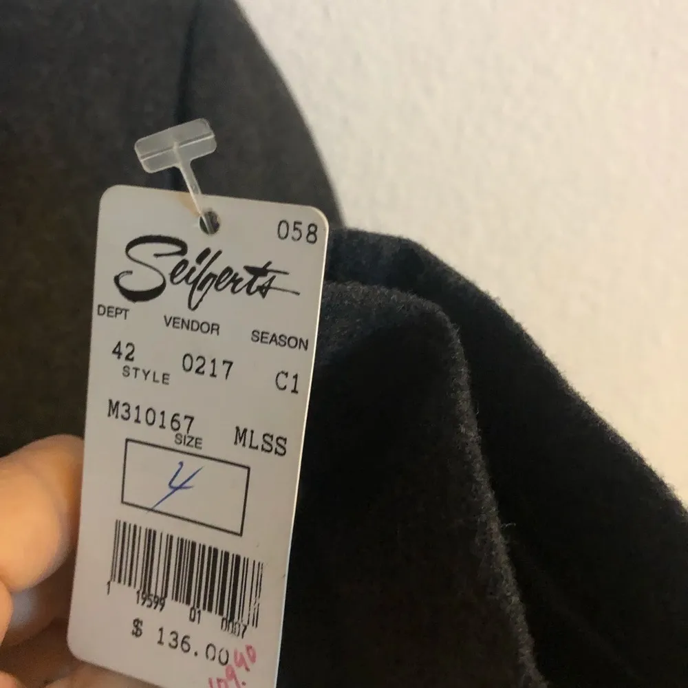 NWT VTG 80’s Miss Pendleton Wool Cropped Blazer Charcoal 4 Career Fall Fashion - Image 4