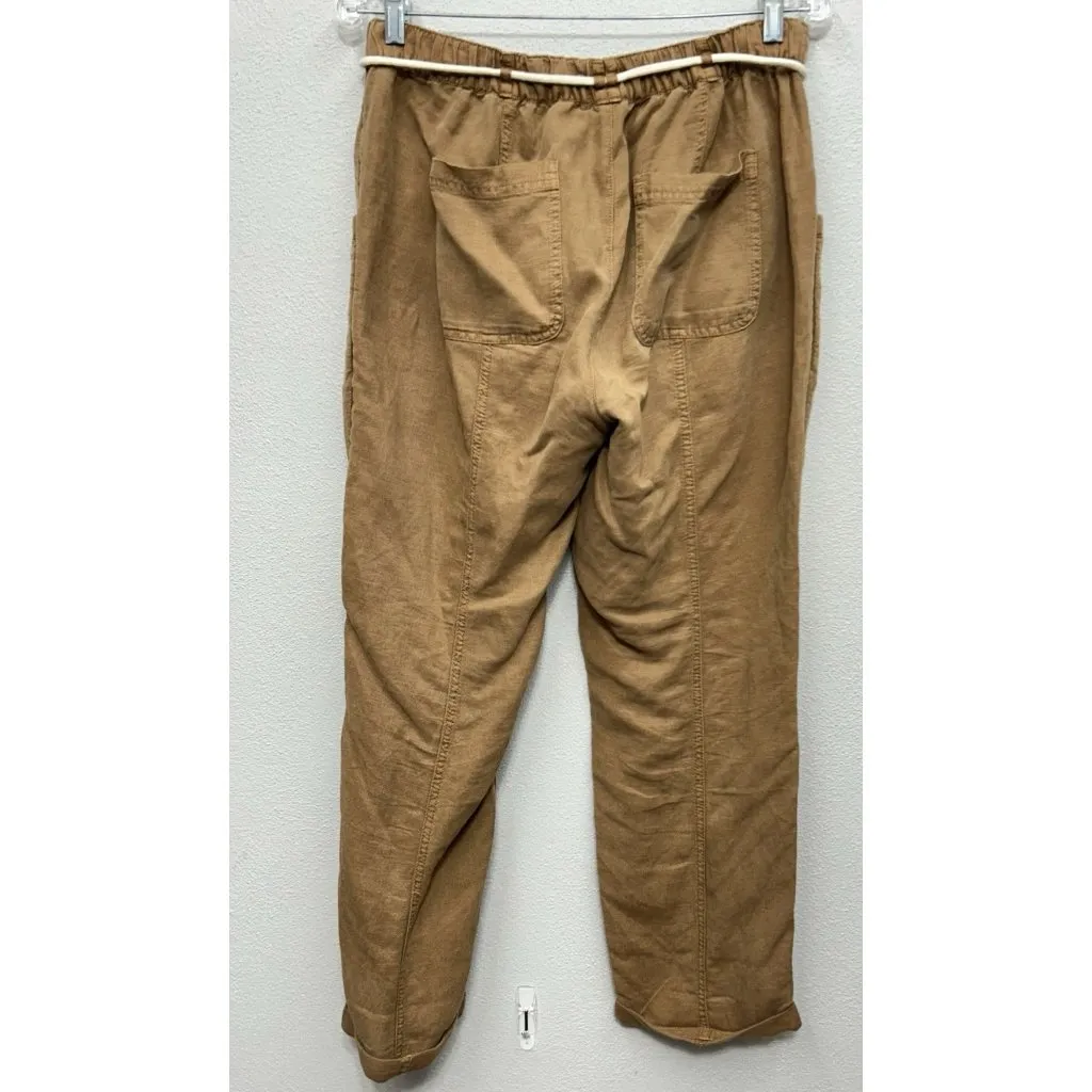 CC CALIFORNIA Pants Linen Lyocell Blend Rope Belt Boho Chic Women’s Medium - Image 4