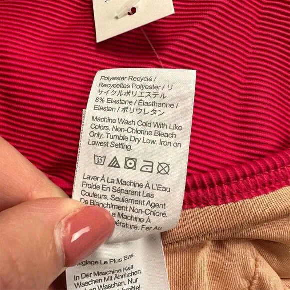 NWT J. Crew Women's‎ Pink Ribbed One-Shoulder One Piece Swimsuit Size 24 - Image 6