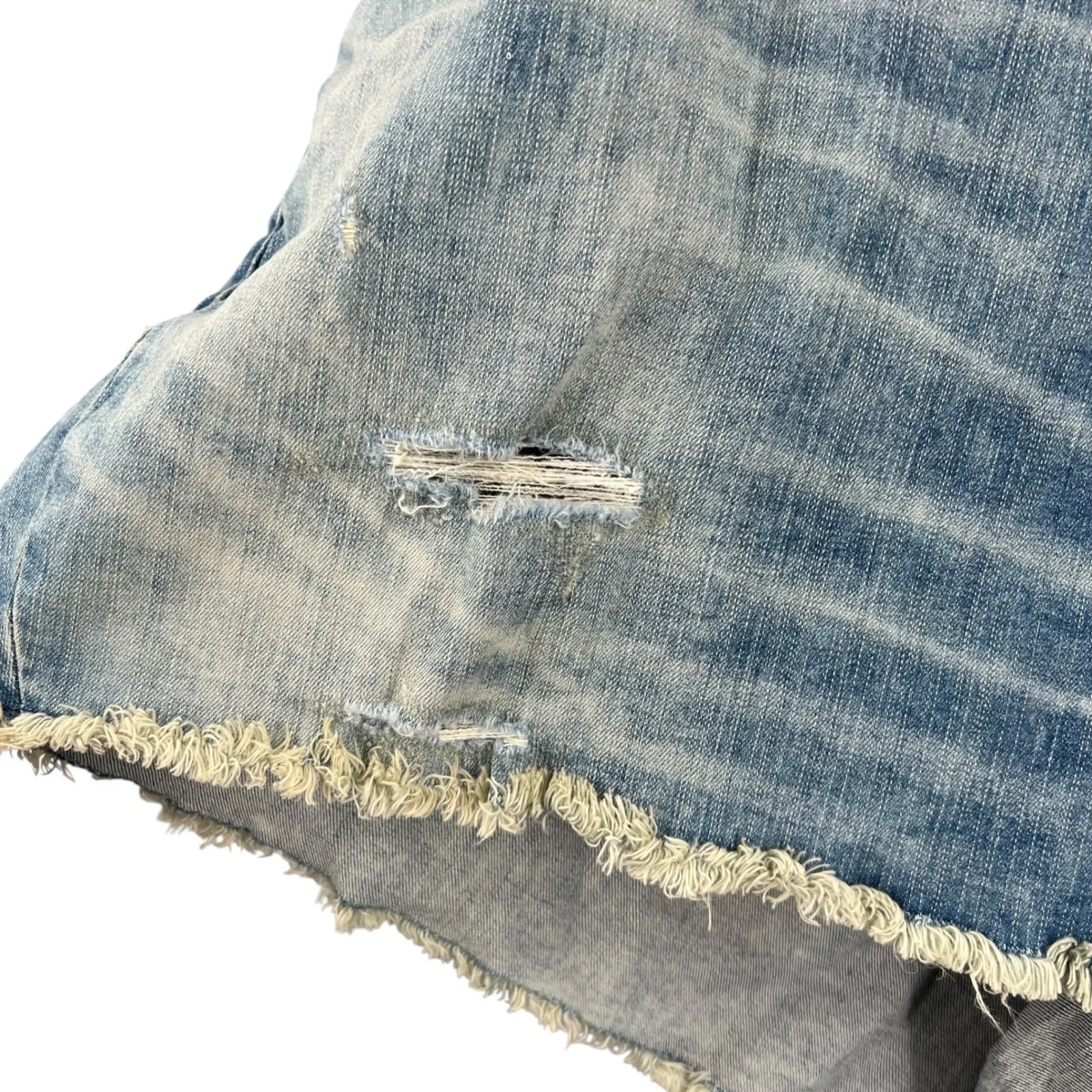 Torrid Cut-Off Denim Shorts Distressed Raw Hem High Rise Womens Plus Size 28 - Image 3