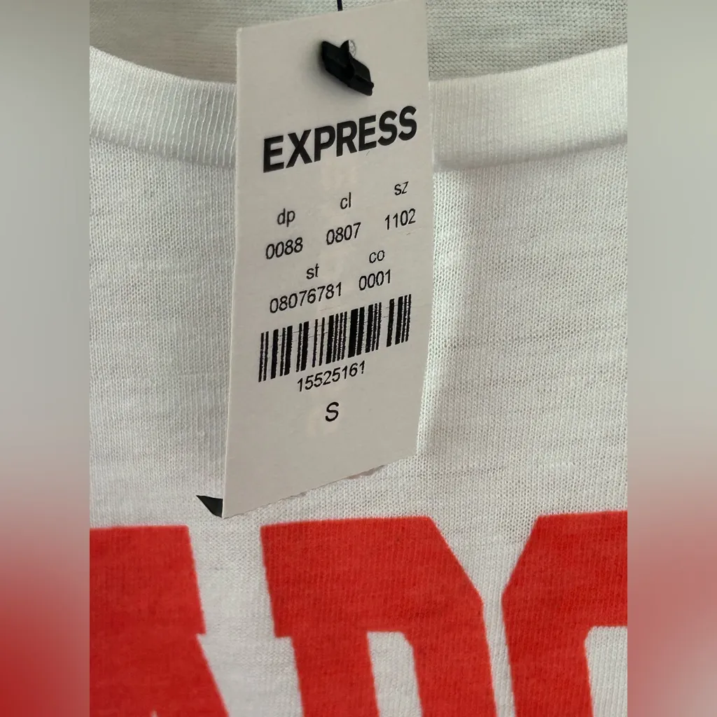 white racerback tank with the slogan "J'ADORE COCKTAILS PALM TREES TACOS" NWT S - Image 5