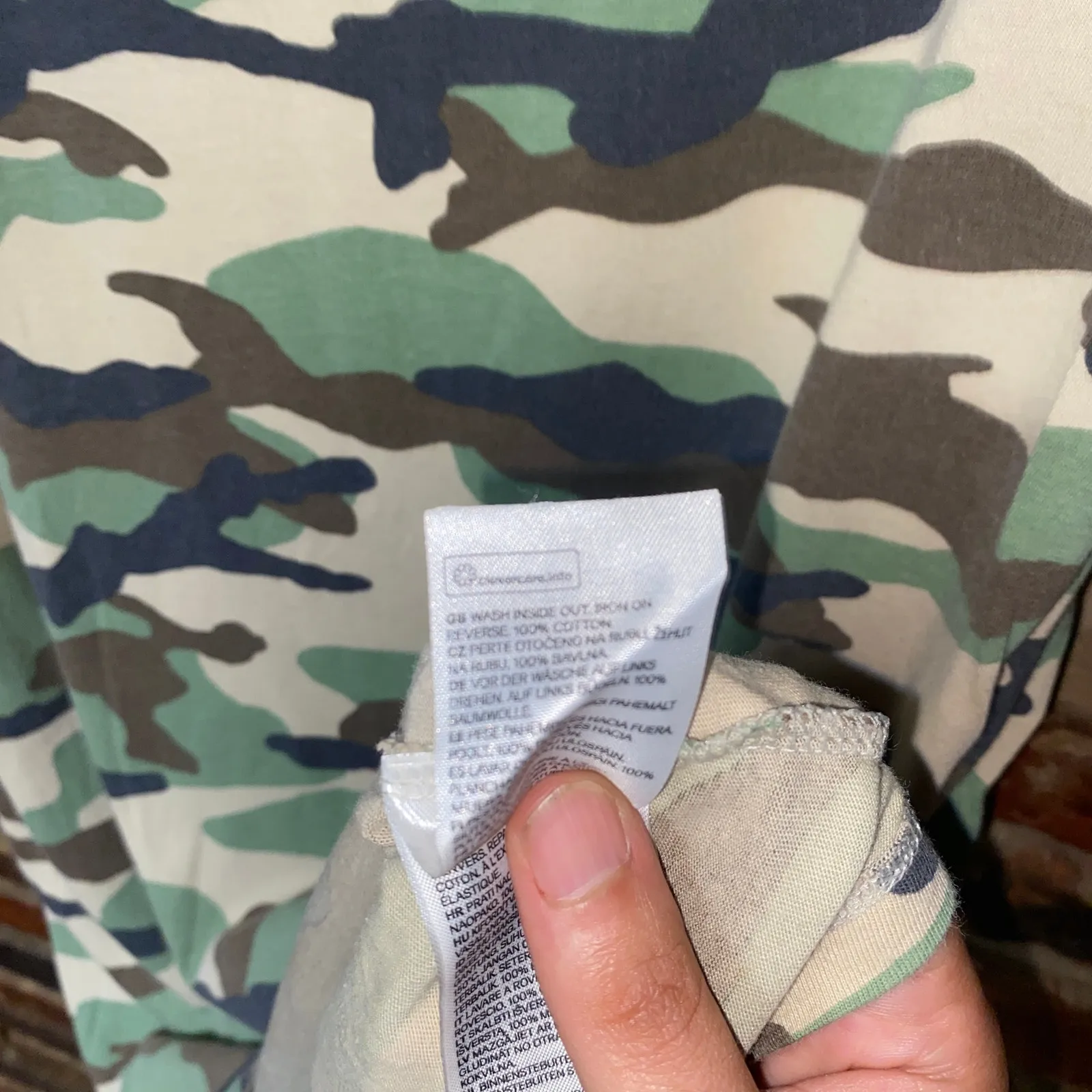 Divided H&M Green Beige Camo Camouflage Short Sleeve T-Shirt Dress Size 10 - Image 6