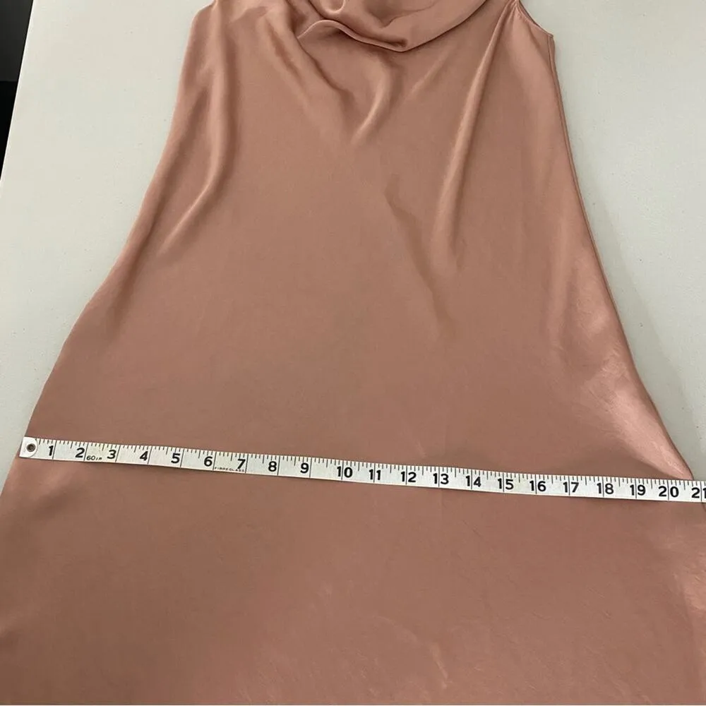 Hatch Maternity Harlow Dress Rosewood Pink Cowl Neck Satin Slip Dress Size 0 (2) - Image 12