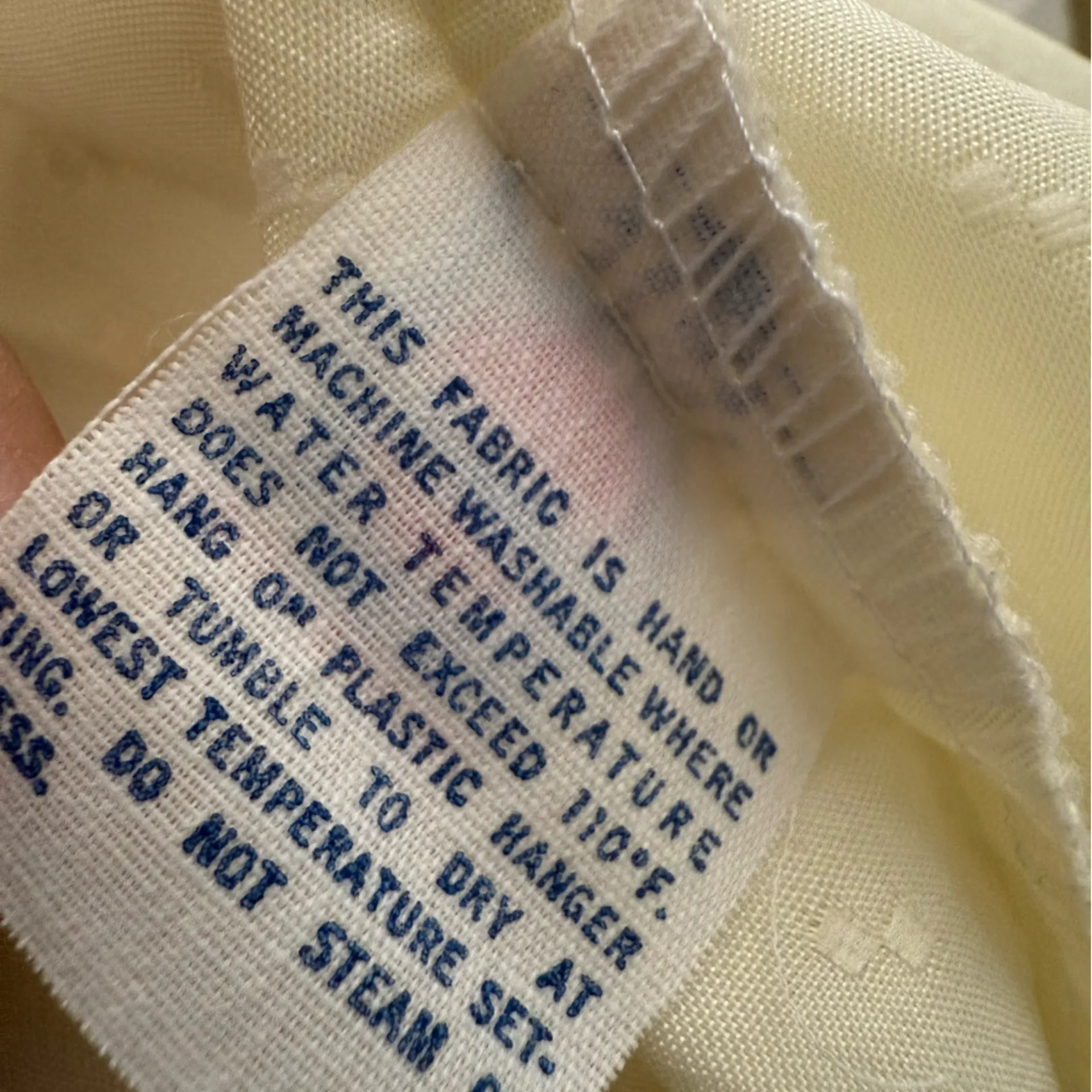 Vintage 60s Evelyn Pearson Union Made Cream Ruffled Robe Retro Yellow Size M - Image 9