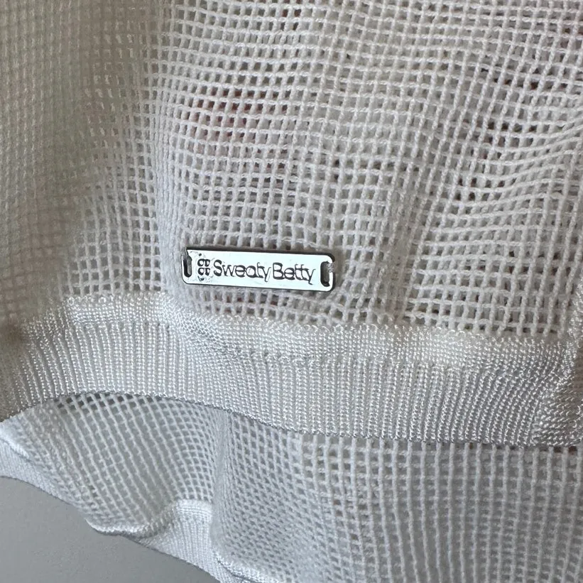 Sweaty Betty Tilia Floral Embroidered Swim Cover Up Tunic in White Medium - Image 3