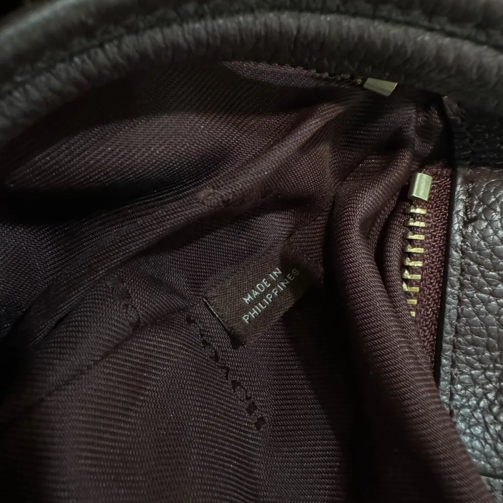 Coach Scout Hobo shoulder bag pebble leather pockets plum chocolate brown - Image 7