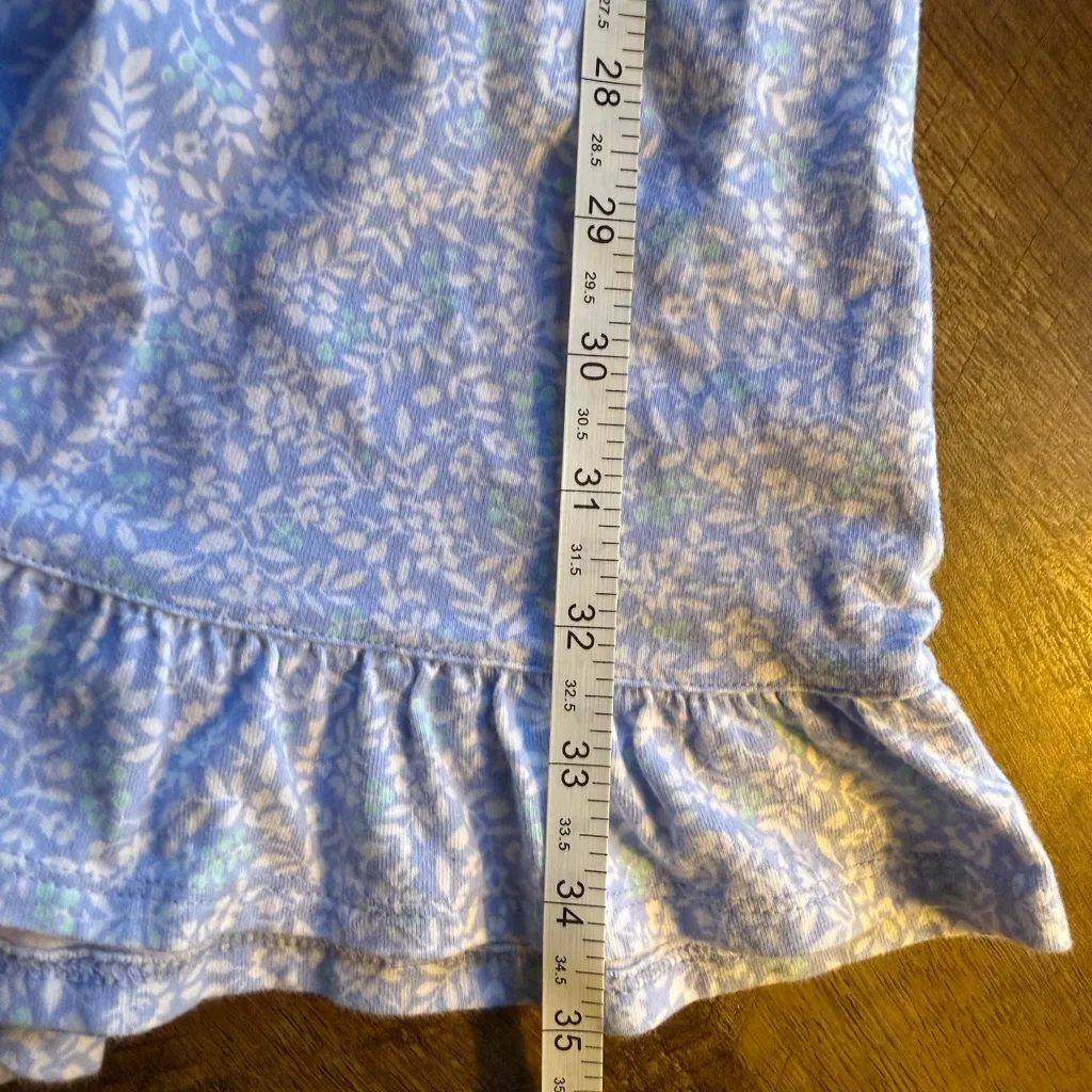 Eileen West Cap Sleeve S Small Blue Floral Nightgown Pajamas Lace - Image 8