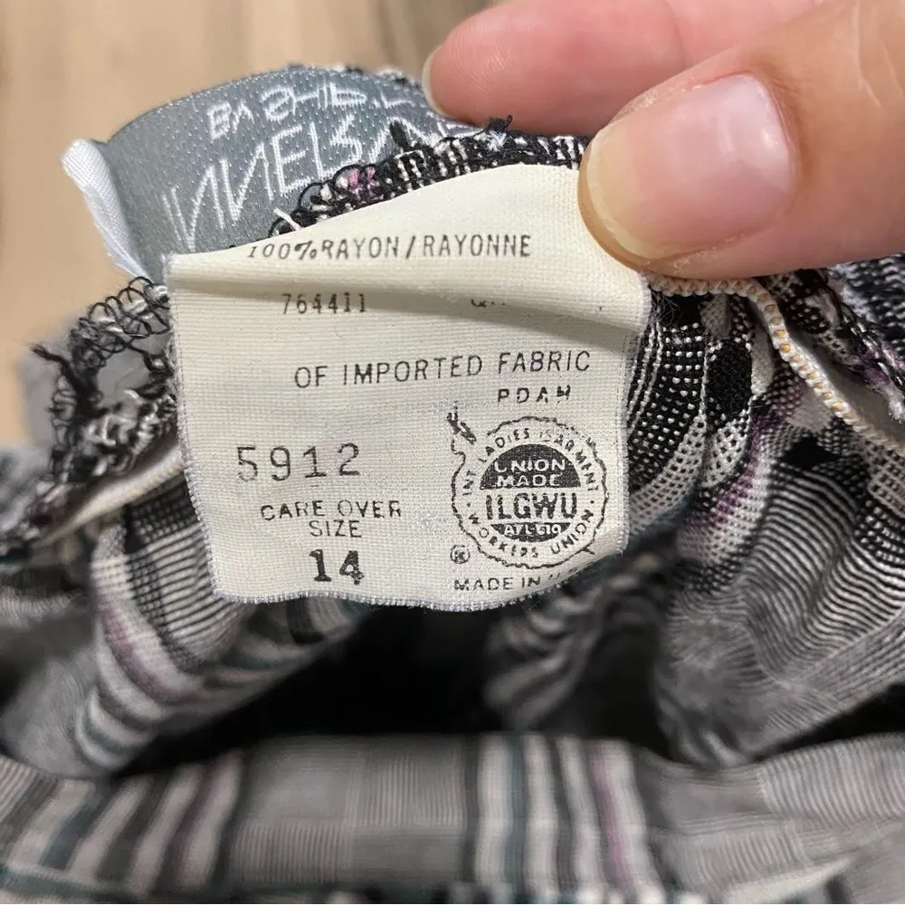 Vintage Innervisions by Shipshore Plaid Skirt Dark Academia Gray Size 10 - Image 4