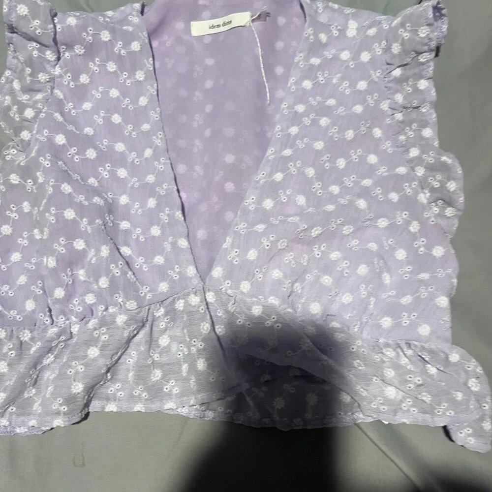 Idea Ditto boho cropped floral top size M - Image 6