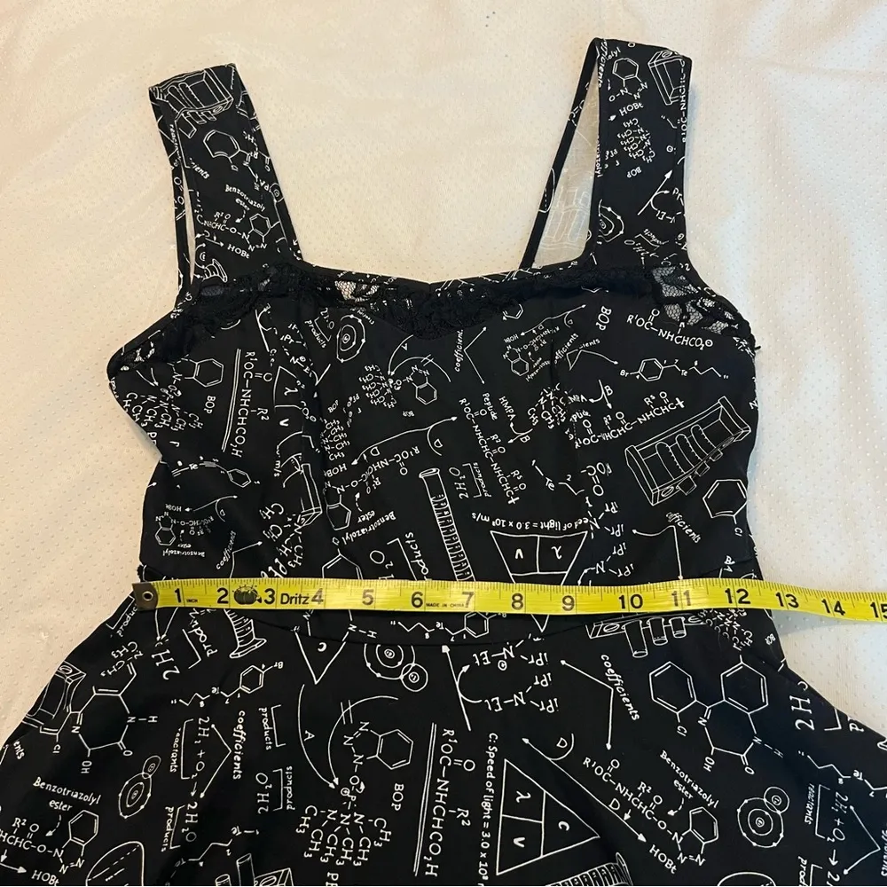 Hot Topic Science Chemistry Fit and Flare Dress Woman’s size Small Lace Up Back - Image 12