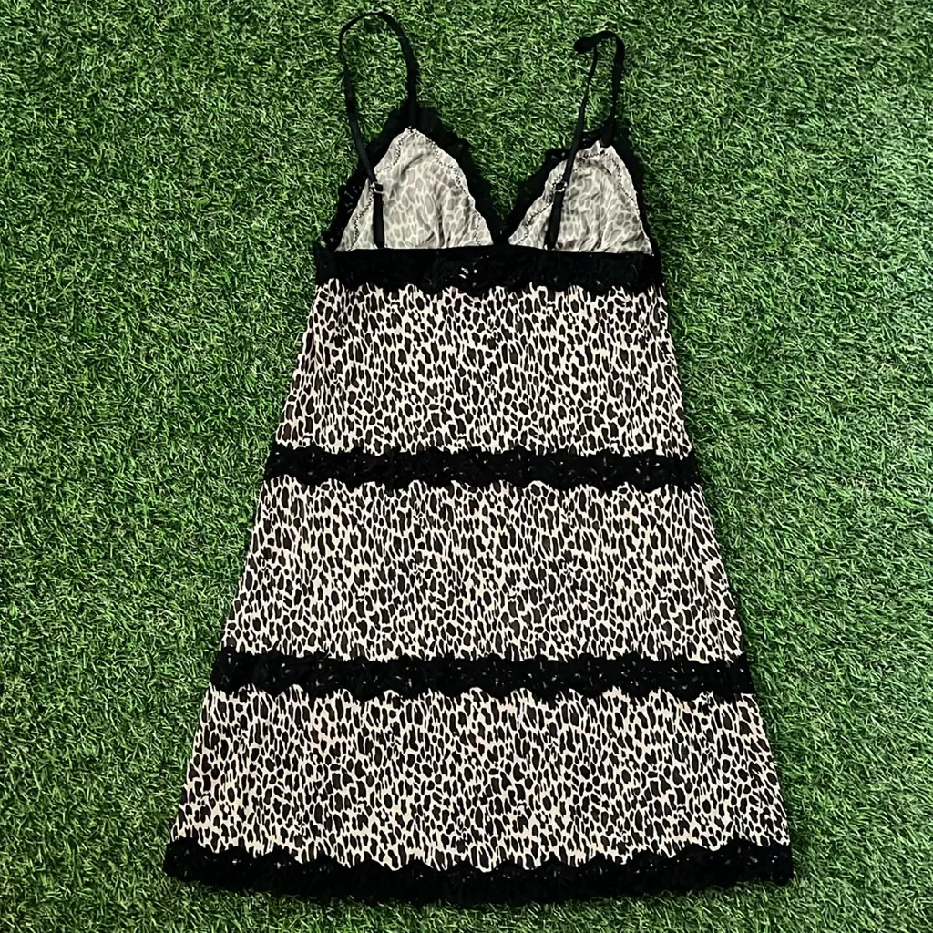 Rampage Small Y2K Leopard Slip Dress Nightgown - Image 3