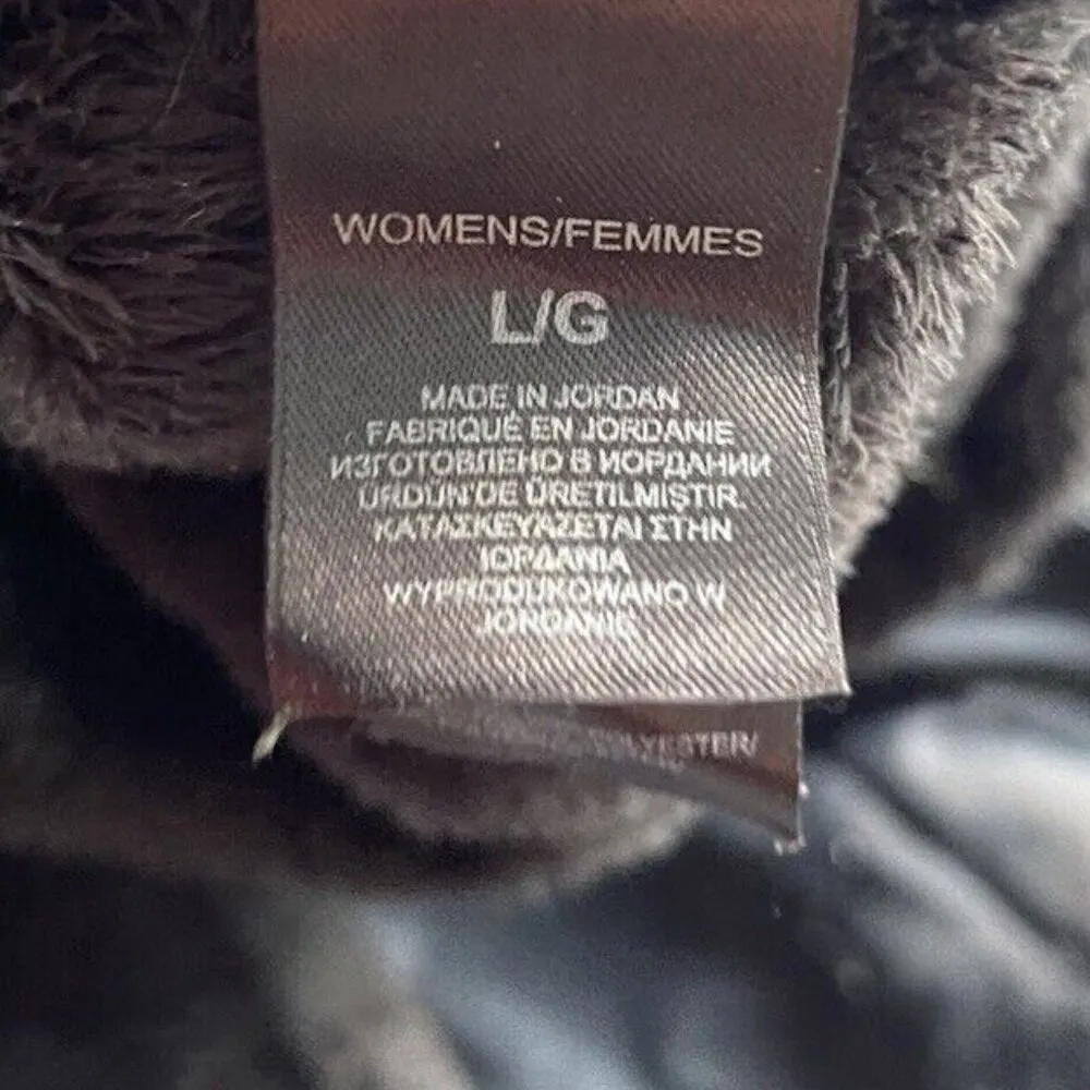 Full Zip Sherpa Fleece Jacket Women's Size Large Black - Image 11