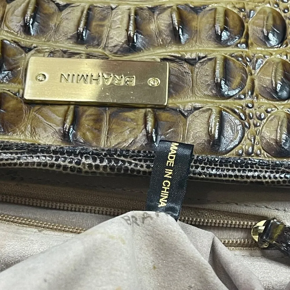 Brahmin Gold Medium Asher Tote Croc-Embossed Leather 16" W X 10.25" H X 5" D FLA - Image 16