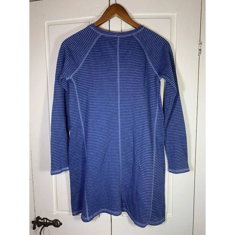 J Jill Striped Knit Sweater Dress Tunic Womens XS Petite Stretch Coastal Comfort - Image 3