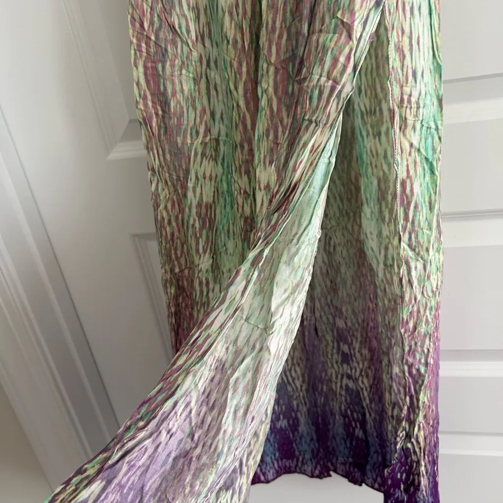 Nymphe Sleeveless Maxi Dress Purple Green Size S - Image 4