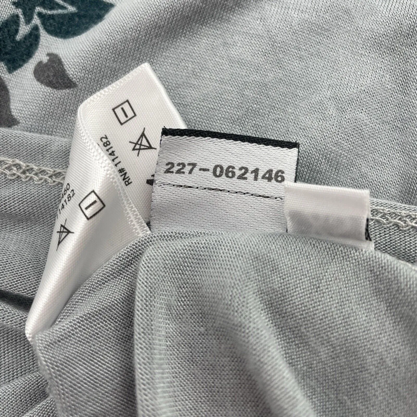 Ed Hardy XS Christian Audugigier T-Shirt Asymmetrical Short Sleeve Gray Floral - Image 12