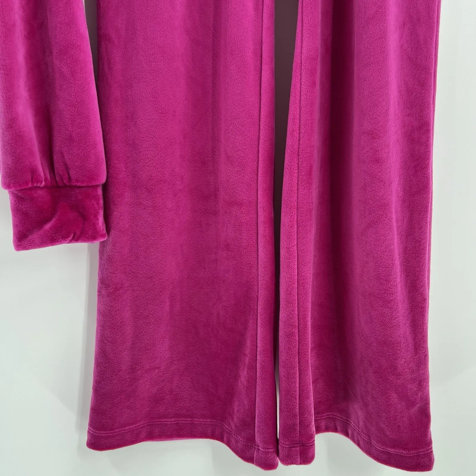 M Magaschoni Pink Velour Velvet Hoodie & Pants Track Suit Matching Set Size XS - Image 4
