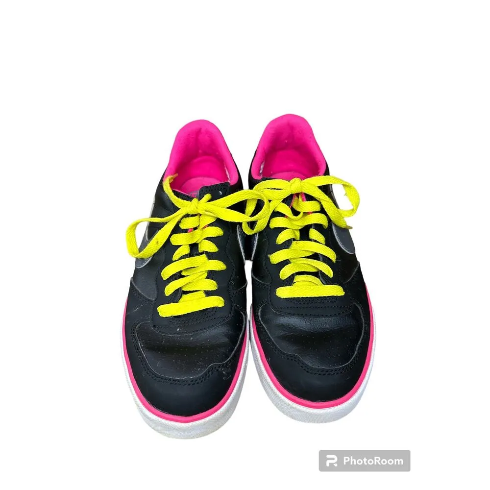 Women' Nike Sweet Ace Black White Yellow Pink Low Top Lace Up Sneakers Size 8 - Image 2