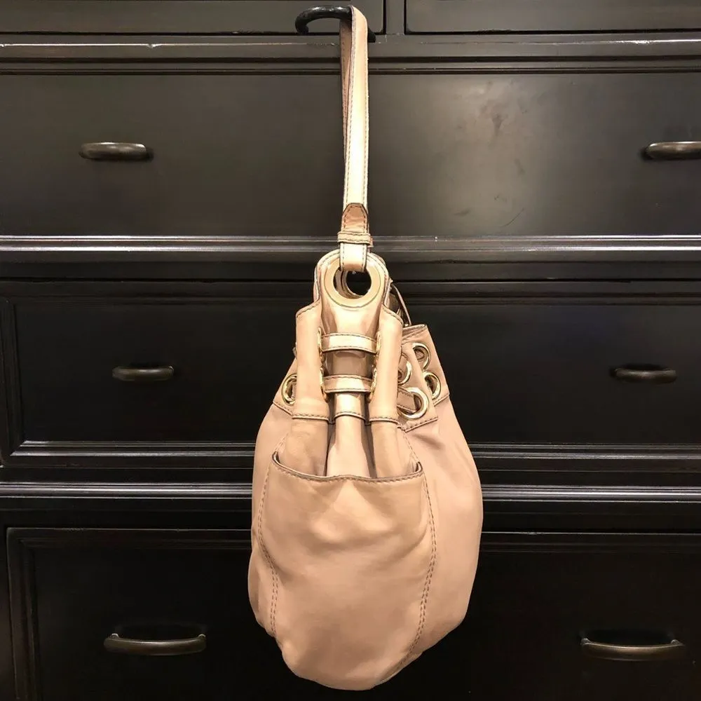 MICHAEL KORS Leather Belted & Buckle Closure Side Pockets Tote Shoulder Bag - Image 8