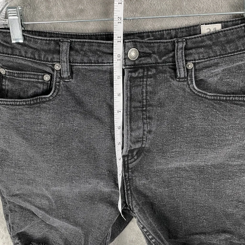 Free People We The Free Denim Bermuda Shorts Women’s 31 Black Button Fly Raw Hem - Image 4