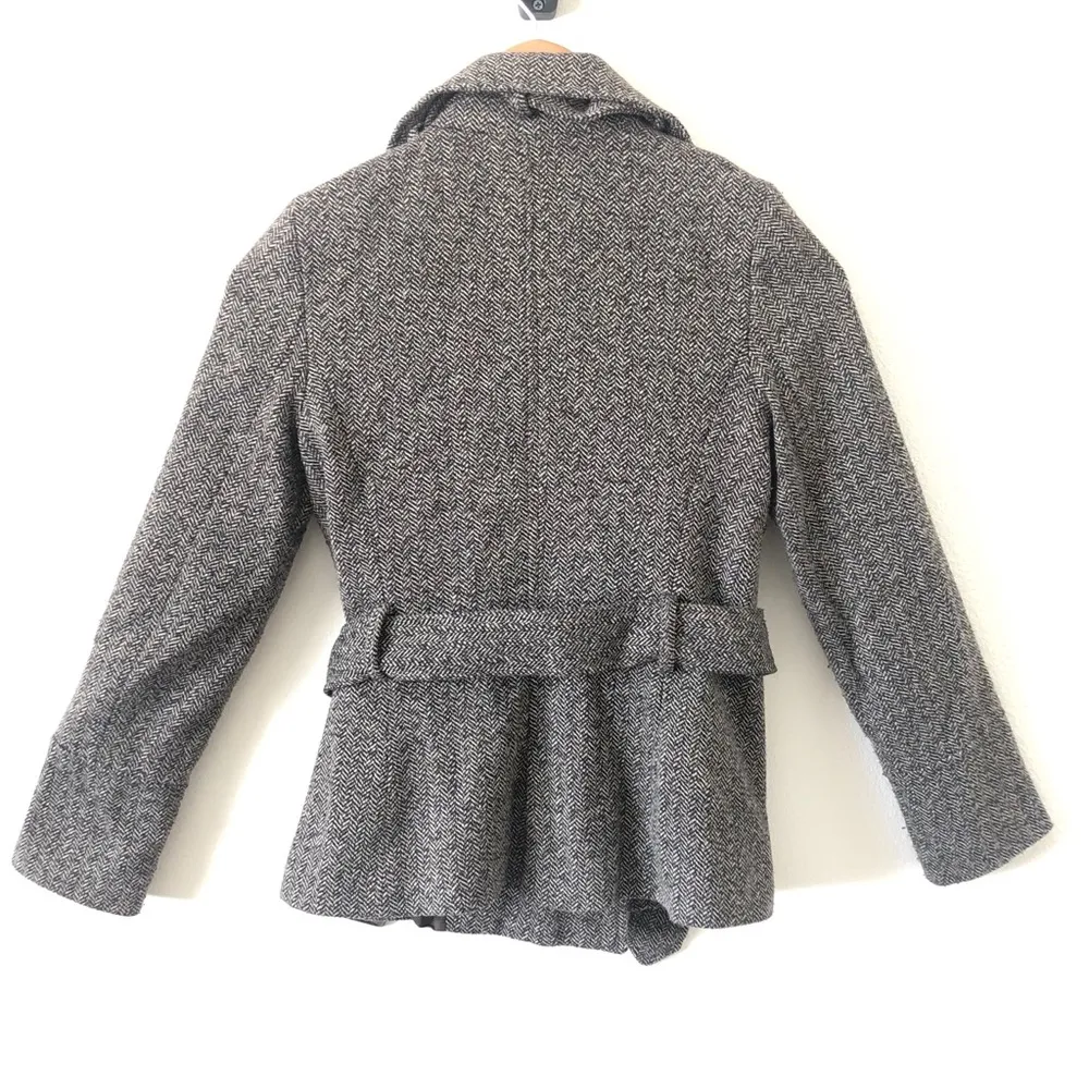 Basic Brown and Black Peacoat. Size Small - Image 3