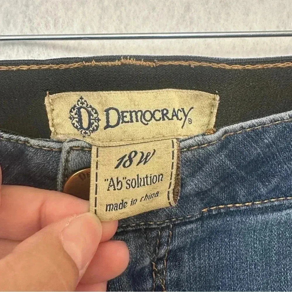 Democracy Ab-Solution Jeans Denims Pants Womens Plus Size 18W Pockets Distressed - Image 7