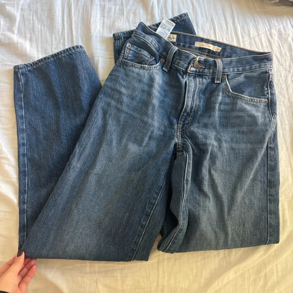Levi’s baggy dad jeans in dark wash - Image 2