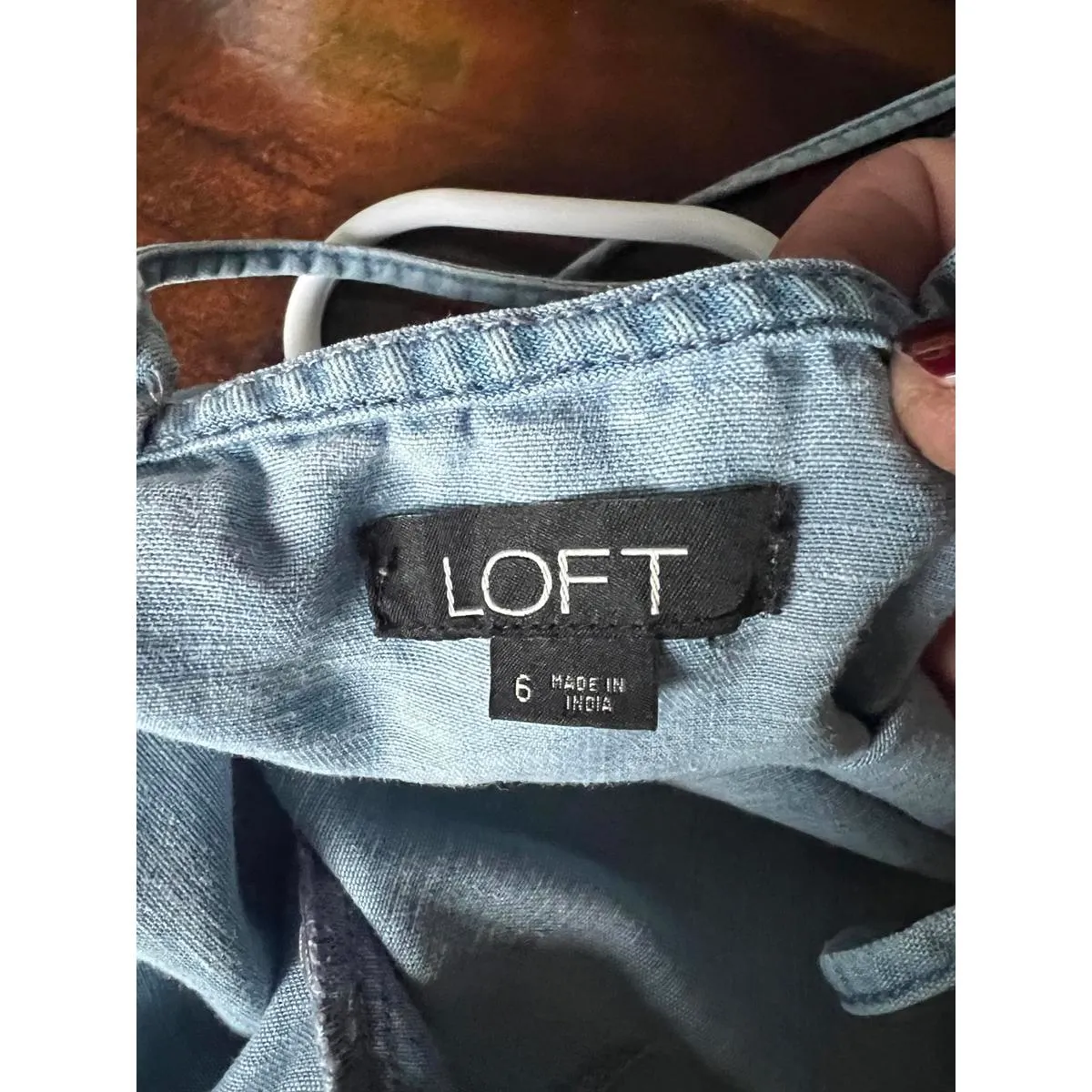 Lift Light Blue Denim Romper with Adjustable Straps - Image 6