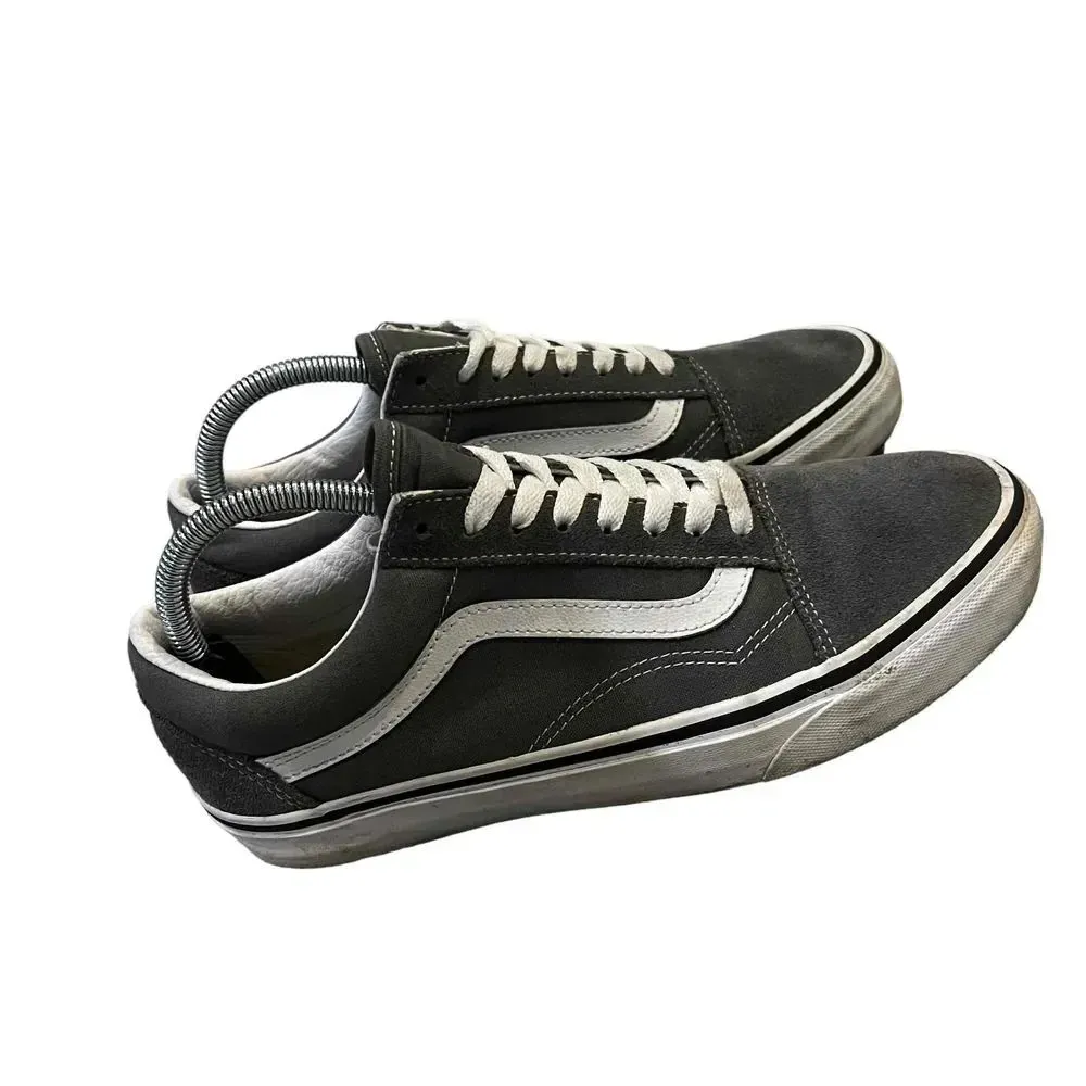 Vans Old Skool‎ Grey Low-Top Lace-Up Unisex Sneakers Size Men 8 / Women 9.5 - Image 7