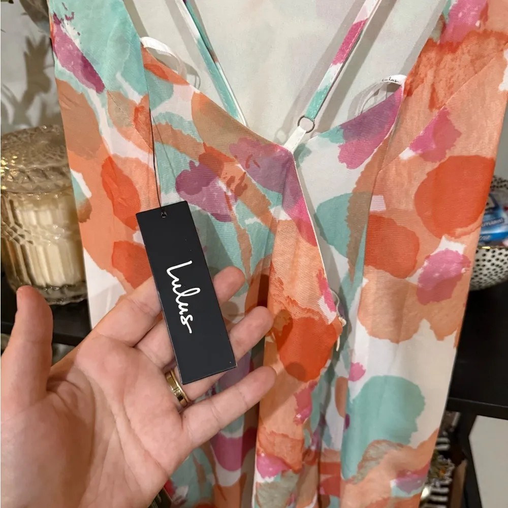 Lulu's Floral Maxi Dress - Multicolor size small - Image 4