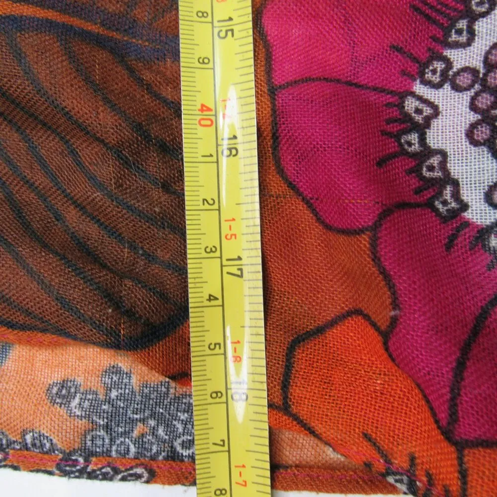 Fossil lightweight Scarf Floral Print Boho Hippie Fairy 19x68'' - Image 6