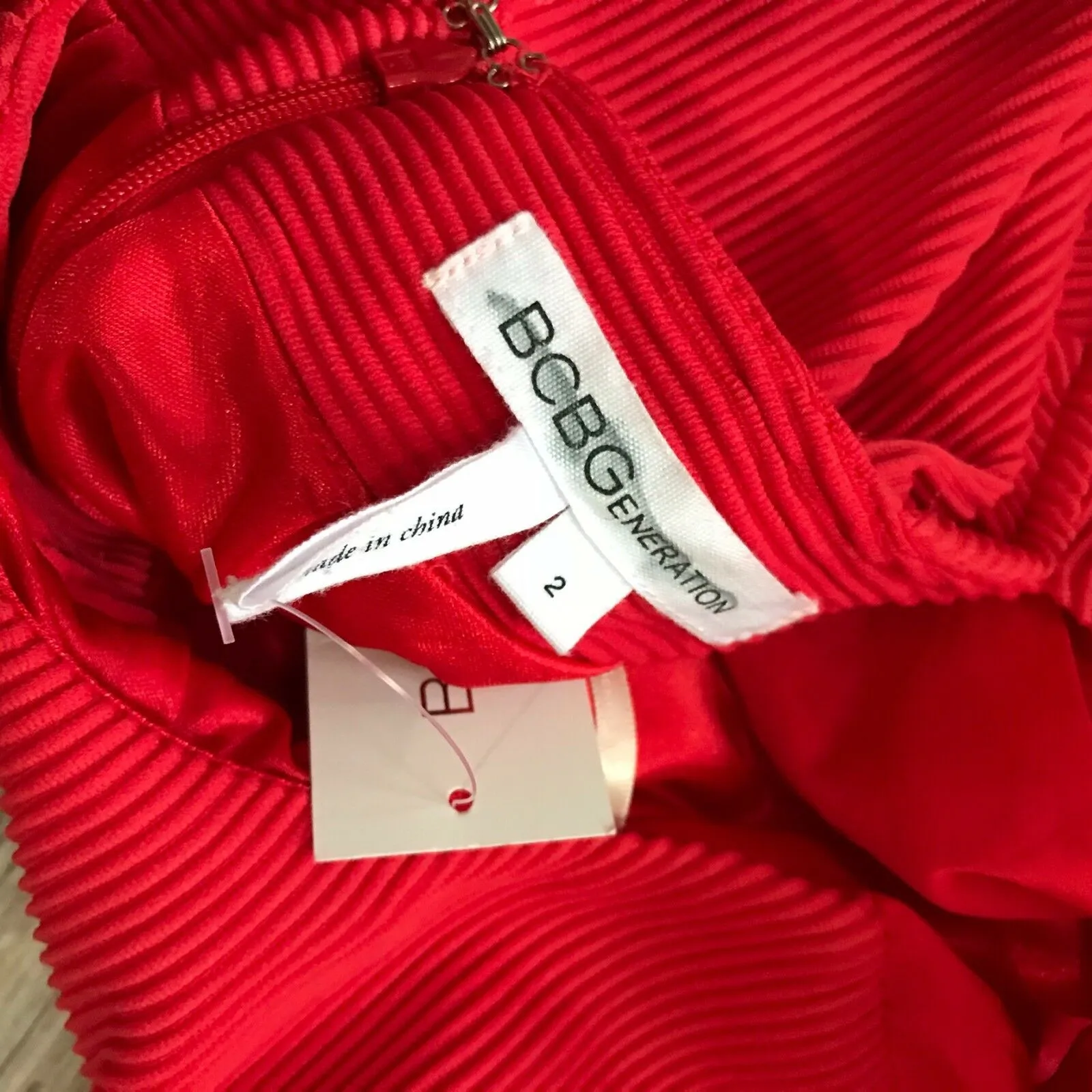 BCBGeneration Womens Dress Size 2 Red Empire Waist Mini Back Tie Tank NEW‎ - Image 6