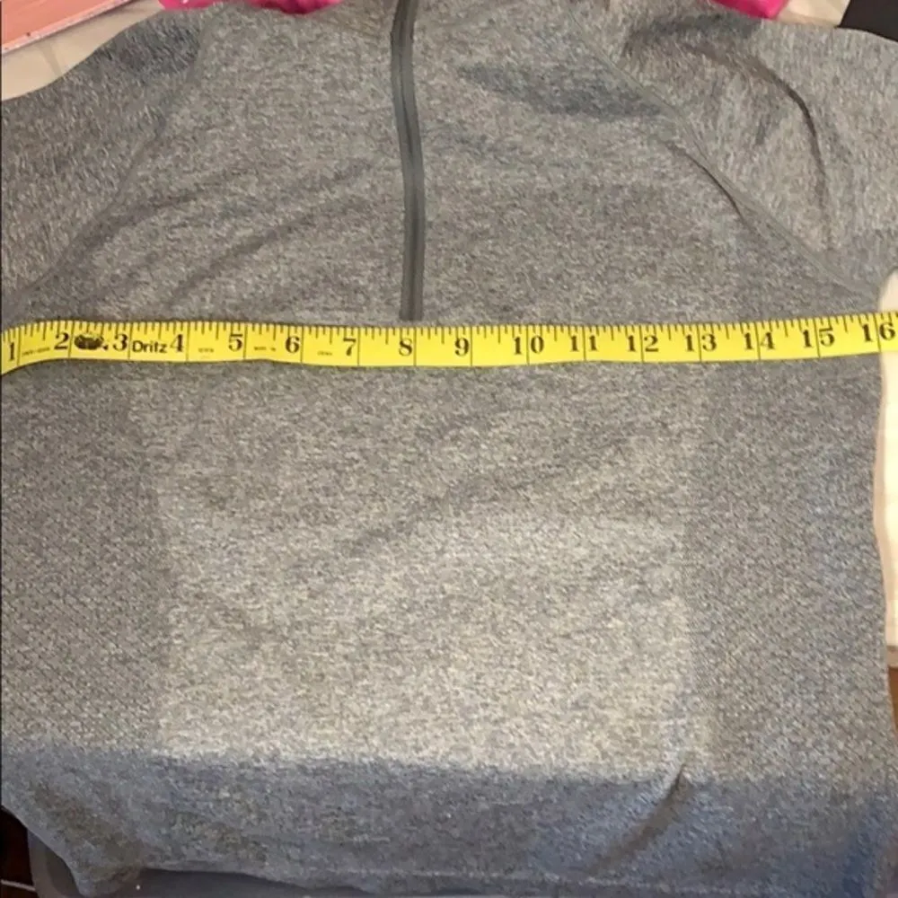 FERA 1/4 Zip Long Sleeve Athletic Running Pullover Top Size XS/S Gray - Image 6