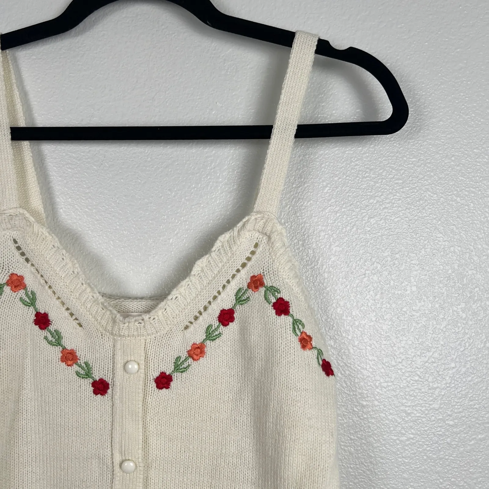 Lauren Conrad Women's Knit‎ Tank Top Cream Sz XS - Image 2