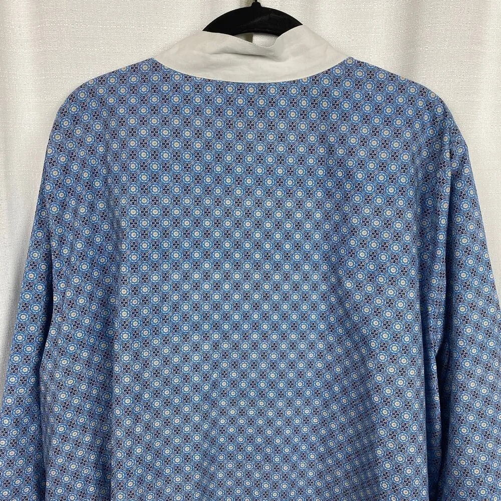 NicoBlu Cotton Capri Tunic in Blue Vietre Porcelain Print Sz.2X - Image 13