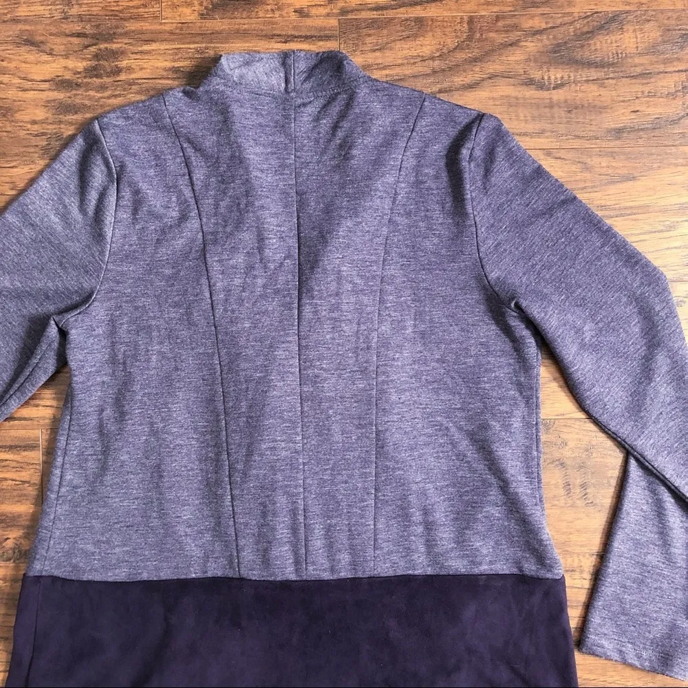 LOGO Lounge • Drape Cardigan jacket purple french terry knit open front - Image 11