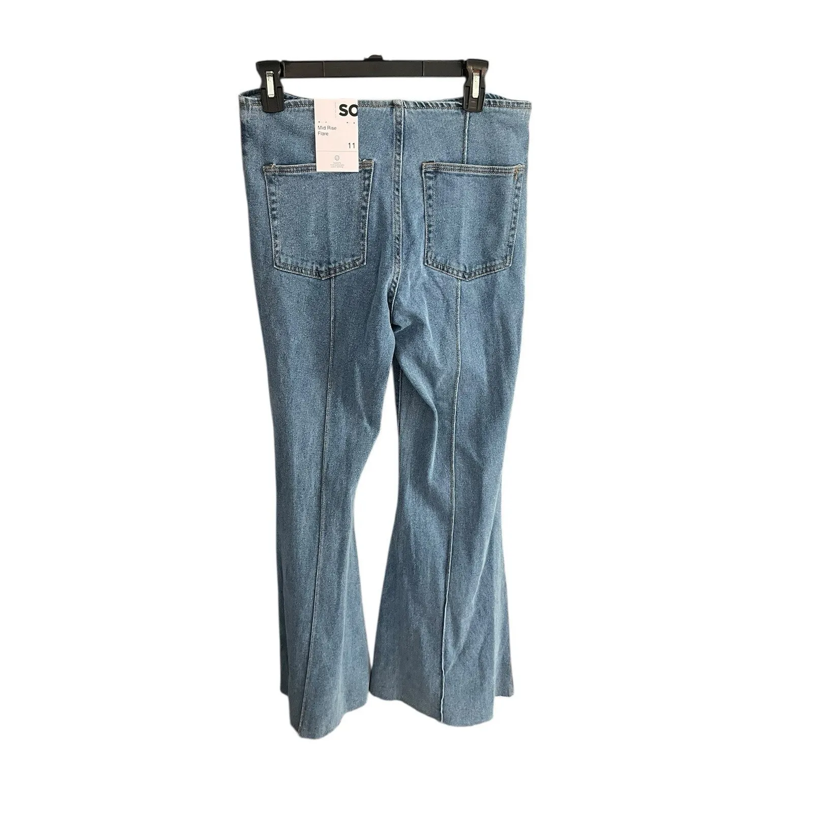 Sonoma goods for life Sz 11/30W mid rise exposed button fly wide leg denim jeans - Image 2