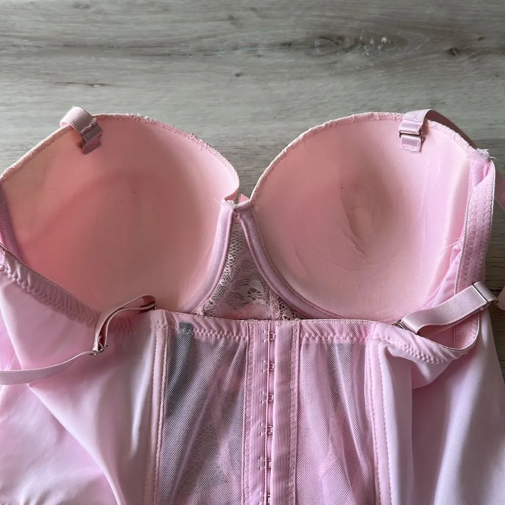 Body Rage Curve Corset Bra Pink 1X EUC - Image 5
