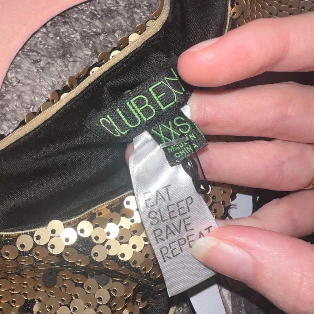 Dolls Kill Gold Sequin Bolero Shrug - Image 8