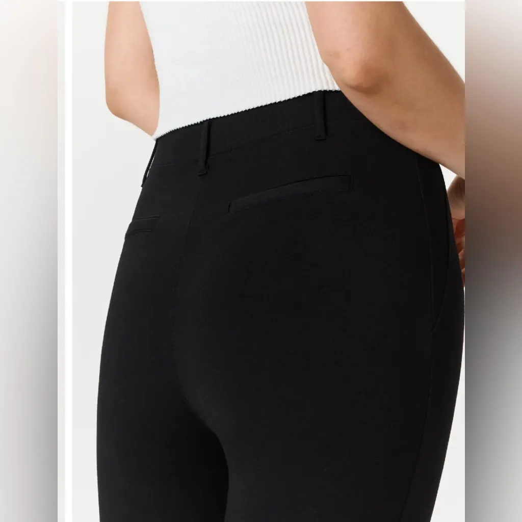 Quince Ultra-Stretch Ponte Straight Leg Pants M black or  very dark navy blue - Image 3