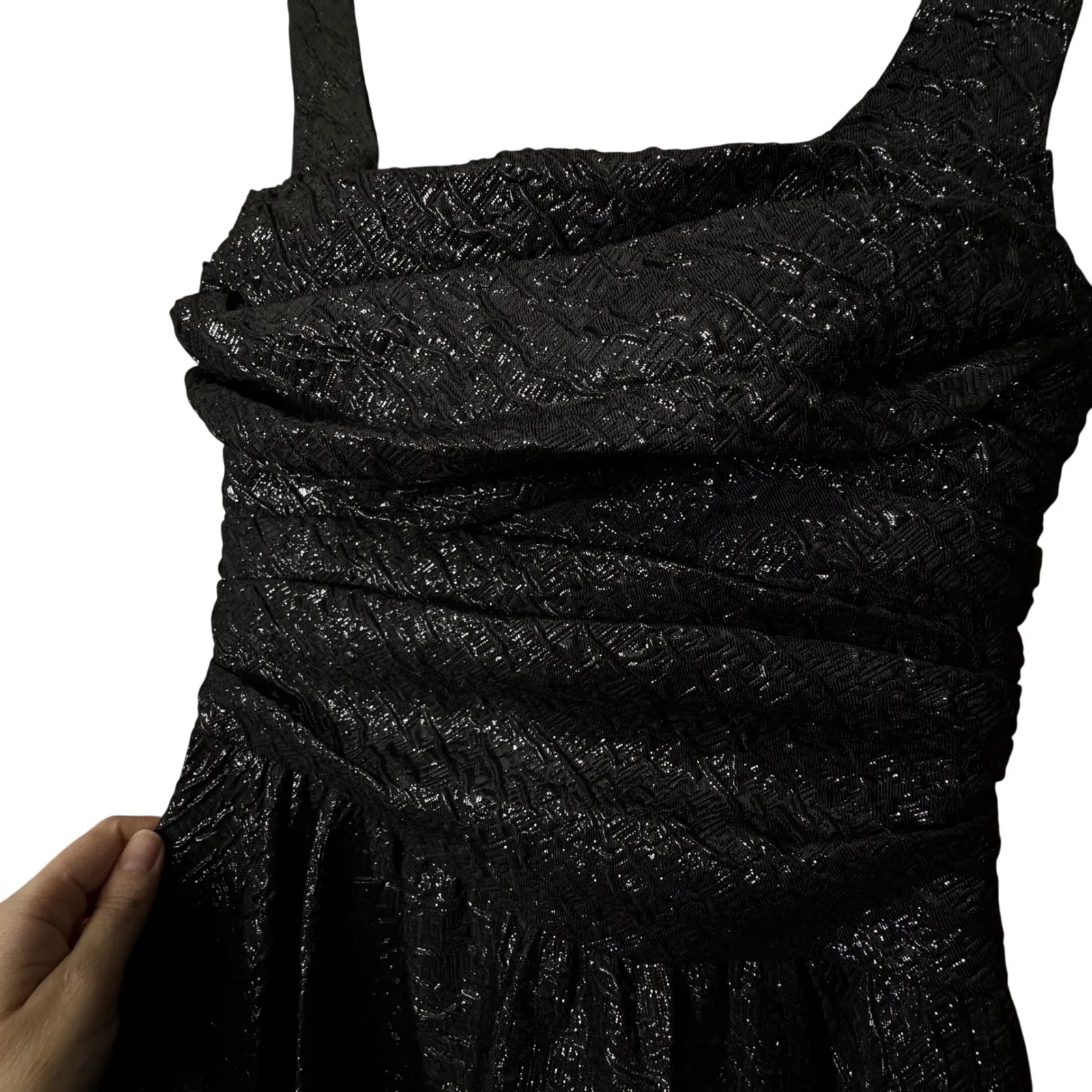 MAC DUGGAL Black Sparkle Gown Formal Evening Prom Dress 2 Whimsigoth Fairycore - Image 4