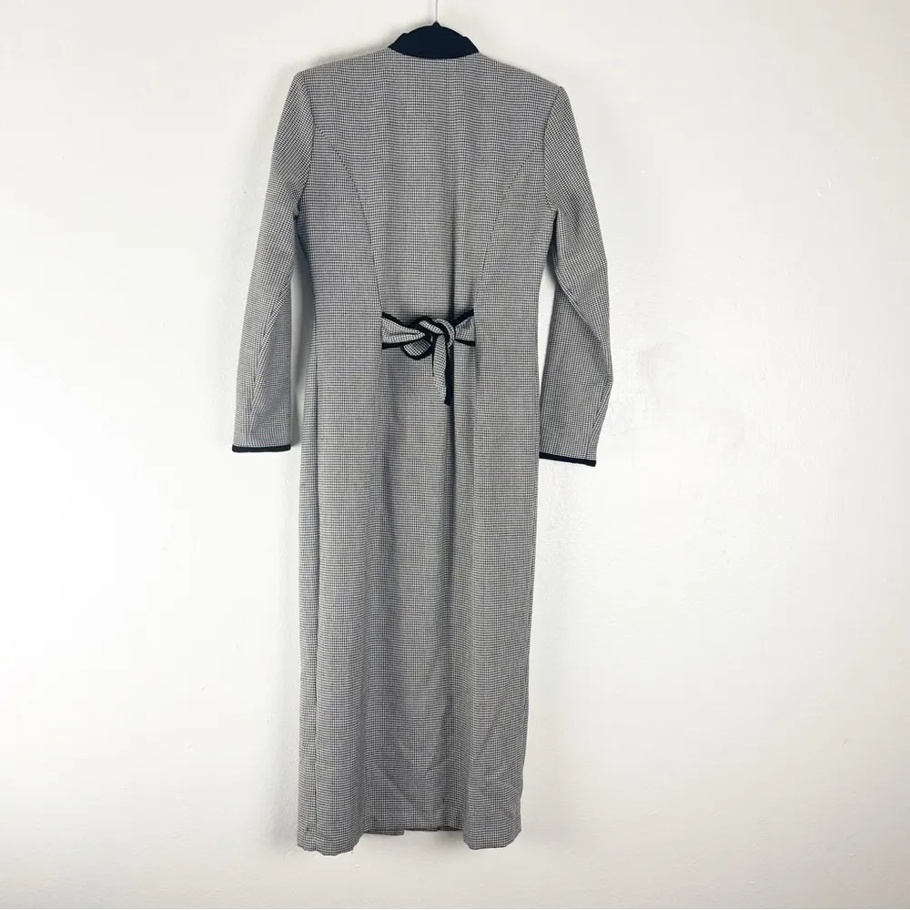 MISTY LANE Vintage Black And White Full Button Long Lined Blazer Dress, Size 10 - Image 2